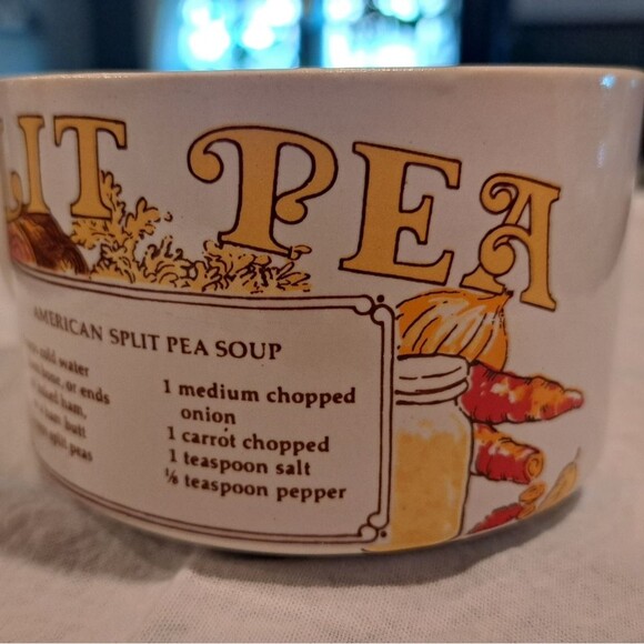 Vintage Split Pea Soup mug cup bowl with Split Pea Soup recipe - Picture 6 of 7